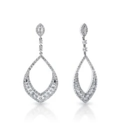 5 Carat Diamond Dangle Earrings Certified -Mode Bijouterie Magasin AER 9263 S master