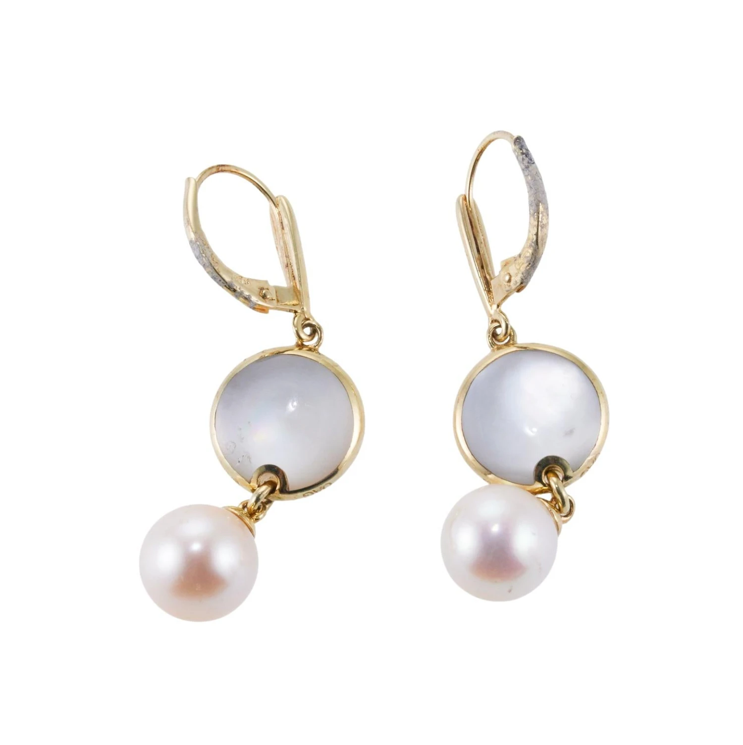 Asch Grossbardt Inlay Mother Of Pearl Onyx Lapis Malachite Gold Earrings 5 Asch Grossbardt Inlay Mother Of Pearl Onyx Lapis Malachite Gold Earrings – Image 3