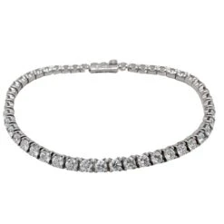 Cartier Essential Lines Round Diamond Tennis Bracelet 18 Karat White Gold Box -Mode Bijouterie Magasin AICutout 67c3 master