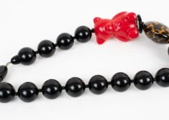 Angela Caputi Black And Red Resin Teddy Bear Choker Necklace -Mode Bijouterie Magasin ANGELA CAPUTI NECKLACE COL351 10 master