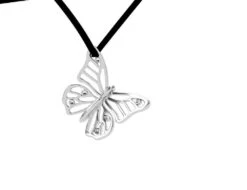 Platinum Monarch Butterfly And GIA Diamonds Pendant Necklace -Mode Bijouterie Magasin AUG 26 PLAT 6 DIAMONDS BUTTERFLY BACK 2 master