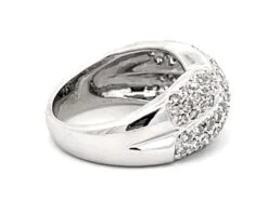 Unknown Criss Cross Diamond Pave Ring In 18k White Gold -Mode Bijouterie Magasin Artboard 26 master