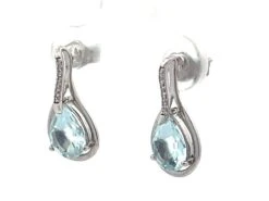 Unknown Pear Shaped Aquamarine And Diamond Drop Earrings In 14k White Gold 12 Unknown Pear Shaped Aquamarine And Diamond Drop Earrings In 14k White Gold -Mode Bijouterie Magasin Artboard 32 master