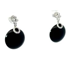 Unknown Black Onyx And Diamond Earrings In 18k White Gold 10 Unknown Black Onyx And Diamond Earrings In 18k White Gold -Mode Bijouterie Magasin Artboard 4 master 2