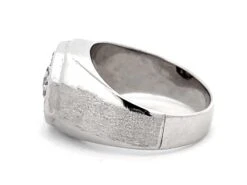 Unknown Mens Round Diamond Cluster Center Ring With Textured Shoulders In 14k White Gold 14 Unknown Mens Round Diamond Cluster Center Ring With Textured Shoulders In 14k White Gold -Mode Bijouterie Magasin Artboard 69 master