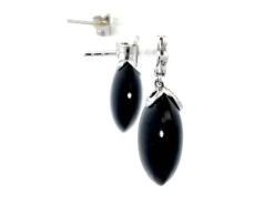 Unknown Black Onyx And Diamond Earrings In 18k White Gold 12 Unknown Black Onyx And Diamond Earrings In 18k White Gold -Mode Bijouterie Magasin Artboard 6 master 2