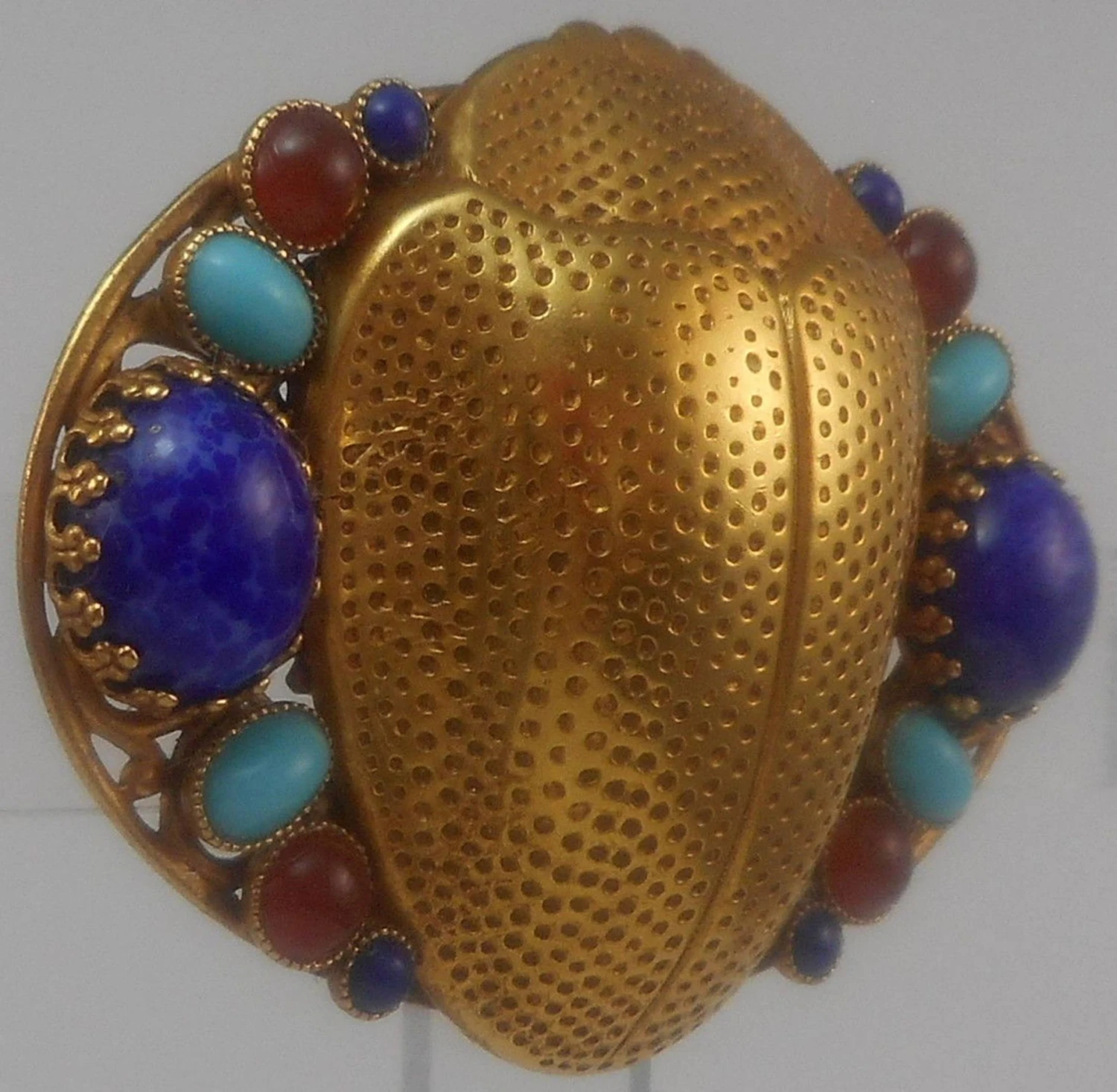 Askew London Signed Egyptian Revival Scarab Statement Vintage Brooch Pin 4 Askew London Signed Egyptian Revival Scarab Statement Vintage Brooch Pin – Image 2