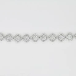 Radiant Elegance: Cluster Halo With Natural Diamond Bracelet In 18k White Gold 8 Radiant Elegance: Cluster Halo With Natural Diamond Bracelet In 18k White Gold -Mode Bijouterie Magasin B067404 1 master