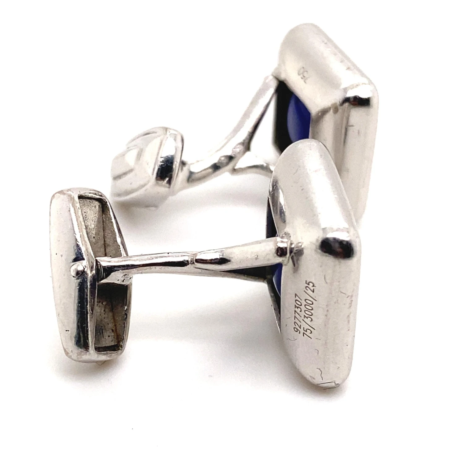Vintage Chopard Diamond Lapis Rotating Cufflinks 18 Karat White Gold, Circa 2000 7 Vintage Chopard Diamond Lapis Rotating Cufflinks 18 Karat White Gold, Circa 2000 – Image 5