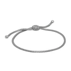 John Hardy Classic Chain S. Silver & Diamond Pull-Through Bracelet 7 John Hardy Classic Chain S. Silver & Diamond Pull-Through Bracelet -Mode Bijouterie Magasin BBP9995902DIXM Lc master