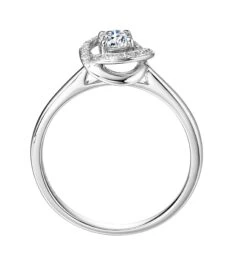 Fei Liu 0.15 Carat Diamond 0.030 Carat Halo Platinum Aurora Engagement Ring -Mode Bijouterie Magasin BDL 950P 010 WDWD AU front master