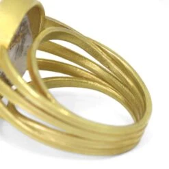 Natural Dendrite Agate One Of A Kind Gold Ribbon Ring, Barbara Heinrich 2023 12 Natural Dendrite Agate One Of A Kind Gold Ribbon Ring, Barbara Heinrich 2023 -Mode Bijouterie Magasin BH Couture Dendritic Agate Ring dibs 2 master