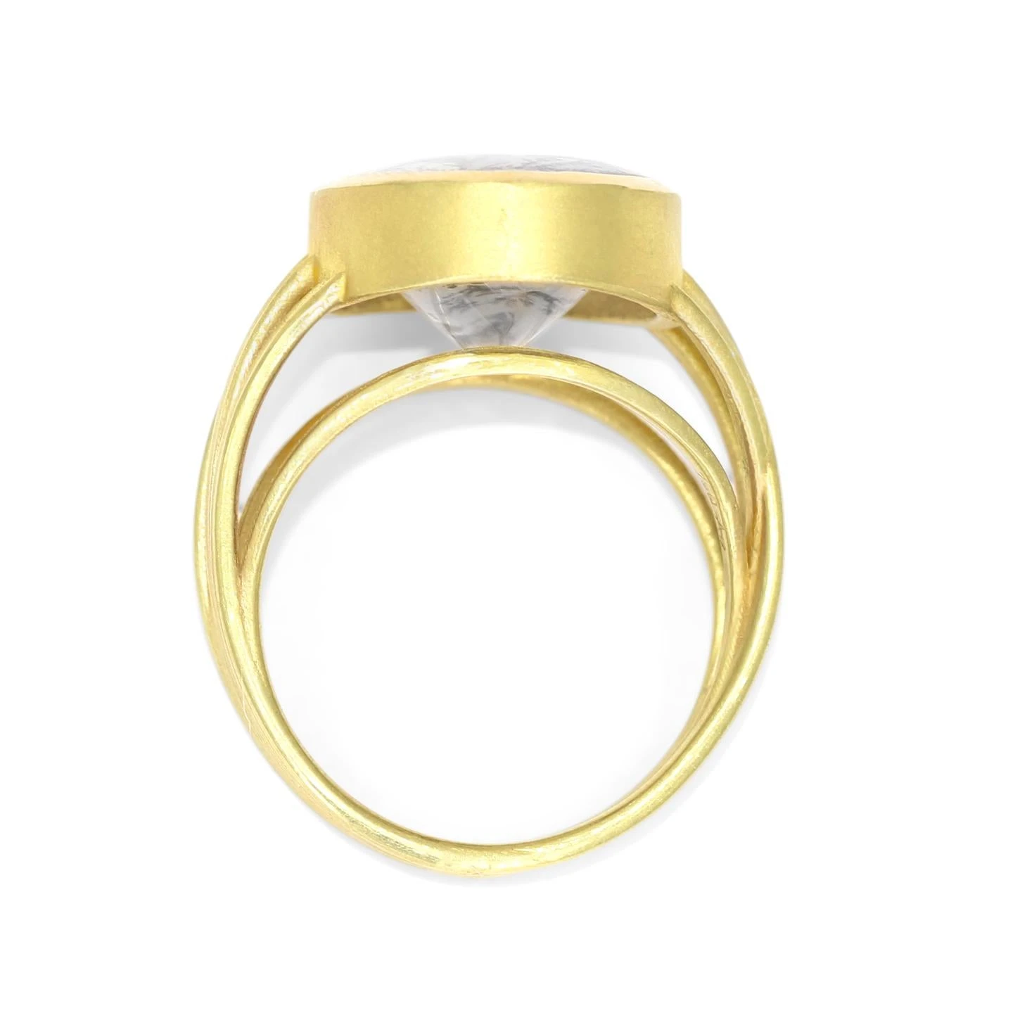 Natural Dendrite Agate One Of A Kind Gold Ribbon Ring, Barbara Heinrich 2023 6 Natural Dendrite Agate One Of A Kind Gold Ribbon Ring, Barbara Heinrich 2023 – Image 4