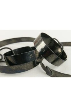 Van Der Straeten Dark Silver Metal Earrings Made Of Two Snake Links 13 Van Der Straeten Dark Silver Metal Earrings Made Of Two Snake Links -Mode Bijouterie Magasin BO255 5 master