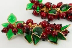 Augustine Gilded Metal & Glass Paste Gooseberries Earrings -Mode Bijouterie Magasin BO37 3 master