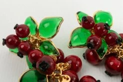 Augustine Gilded Metal & Glass Paste Gooseberries Earrings -Mode Bijouterie Magasin BO37 4 master