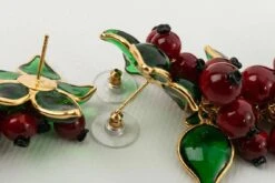 Augustine Gilded Metal & Glass Paste Gooseberries Earrings -Mode Bijouterie Magasin BO37 6 master