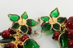 Augustine Gilded Metal & Glass Paste Gooseberries Earrings -Mode Bijouterie Magasin BO37 7 master