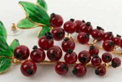 Augustine Red Glass Paste Gooseberries Earrings -Mode Bijouterie Magasin BO38 4 master