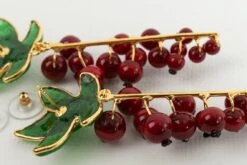 Augustine Red Glass Paste Gooseberries Earrings -Mode Bijouterie Magasin BO38 6 master