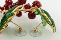 Augustine Red Glass Paste Gooseberries Earrings -Mode Bijouterie Magasin BO38 7 master