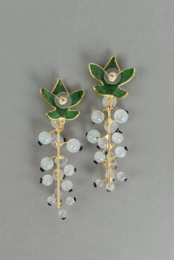 Augustine White Glass Paste Gooseberries Earrings -Mode Bijouterie Magasin BO42 2 master