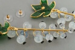 Augustine White Glass Paste Gooseberries Earrings -Mode Bijouterie Magasin BO42 5 master