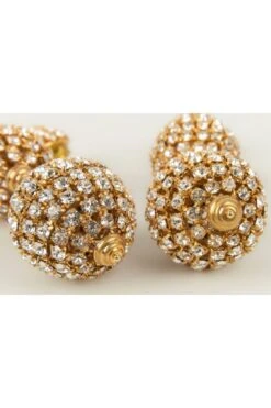 Yves Saint Laurent Earrings With Rhinestones 11 Yves Saint Laurent Earrings With Rhinestones -Mode Bijouterie Magasin BO69 3 master