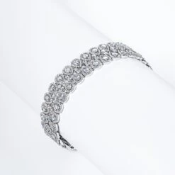 12 Carat Pear Shape Diamond Double Row Bracelet Certified 9 12 Carat Pear Shape Diamond Double Row Bracelet Certified -Mode Bijouterie Magasin BR0208 S master