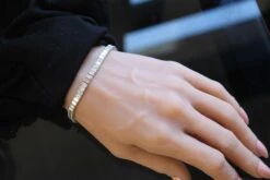 Unknown 11.01 Carat Total Emerald Diamond Fashion Bracelet In 14k White Gold -Mode Bijouterie Magasin BR0714 4 master