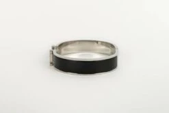 Hermès Clic Clac H Silver Plated Metal And Black Enamel Bracelet -Mode Bijouterie Magasin BRA131 3 master
