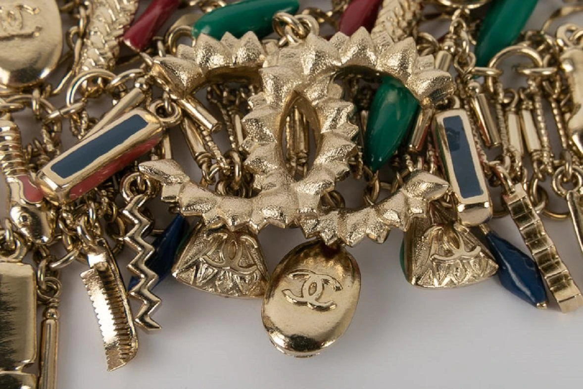 Chanel Champagne Metal Bracelet Défilé 7 Chanel Champagne Metal Bracelet Défilé – Image 5