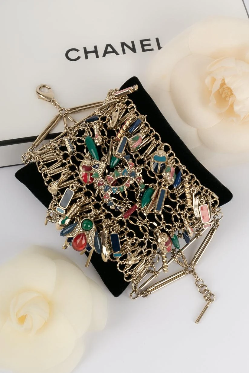 Chanel Champagne Metal Bracelet Défilé 11 Chanel Champagne Metal Bracelet Défilé – Image 9