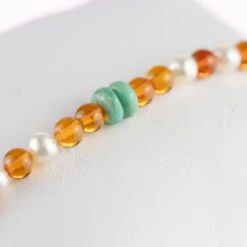 9 Karat Gold Freshwater Pearls Baltic Amber Rondelle Turquoise Beaded Bracelet 16 9 Karat Gold Freshwater Pearls Baltic Amber Rondelle Turquoise Beaded Bracelet -Mode Bijouterie Magasin BRAU9K2D master