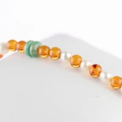 9 Karat Gold Freshwater Pearls Baltic Amber Rondelle Turquoise Beaded Bracelet 17 9 Karat Gold Freshwater Pearls Baltic Amber Rondelle Turquoise Beaded Bracelet -Mode Bijouterie Magasin BRAU9K2E master