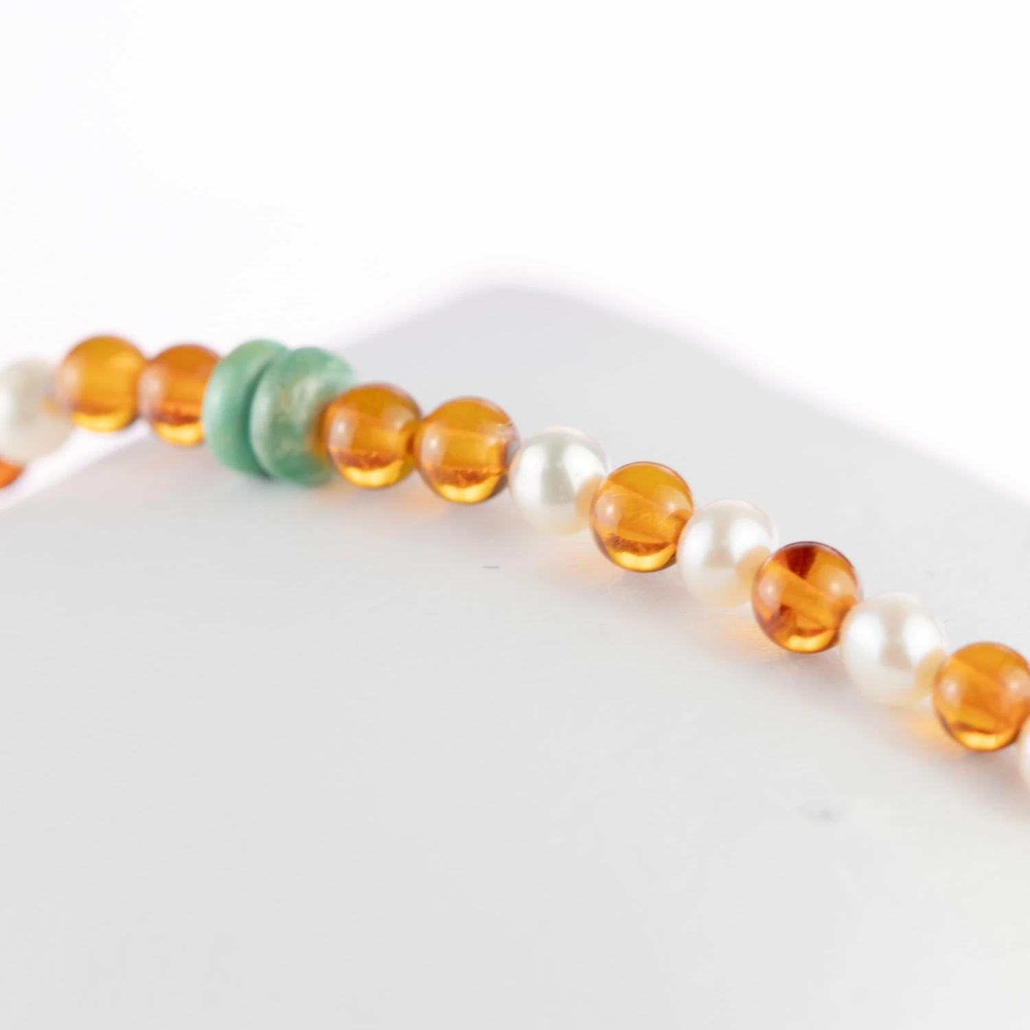 9 Karat Gold Freshwater Pearls Baltic Amber Rondelle Turquoise Beaded Bracelet 9 9 Karat Gold Freshwater Pearls Baltic Amber Rondelle Turquoise Beaded Bracelet – Image 7