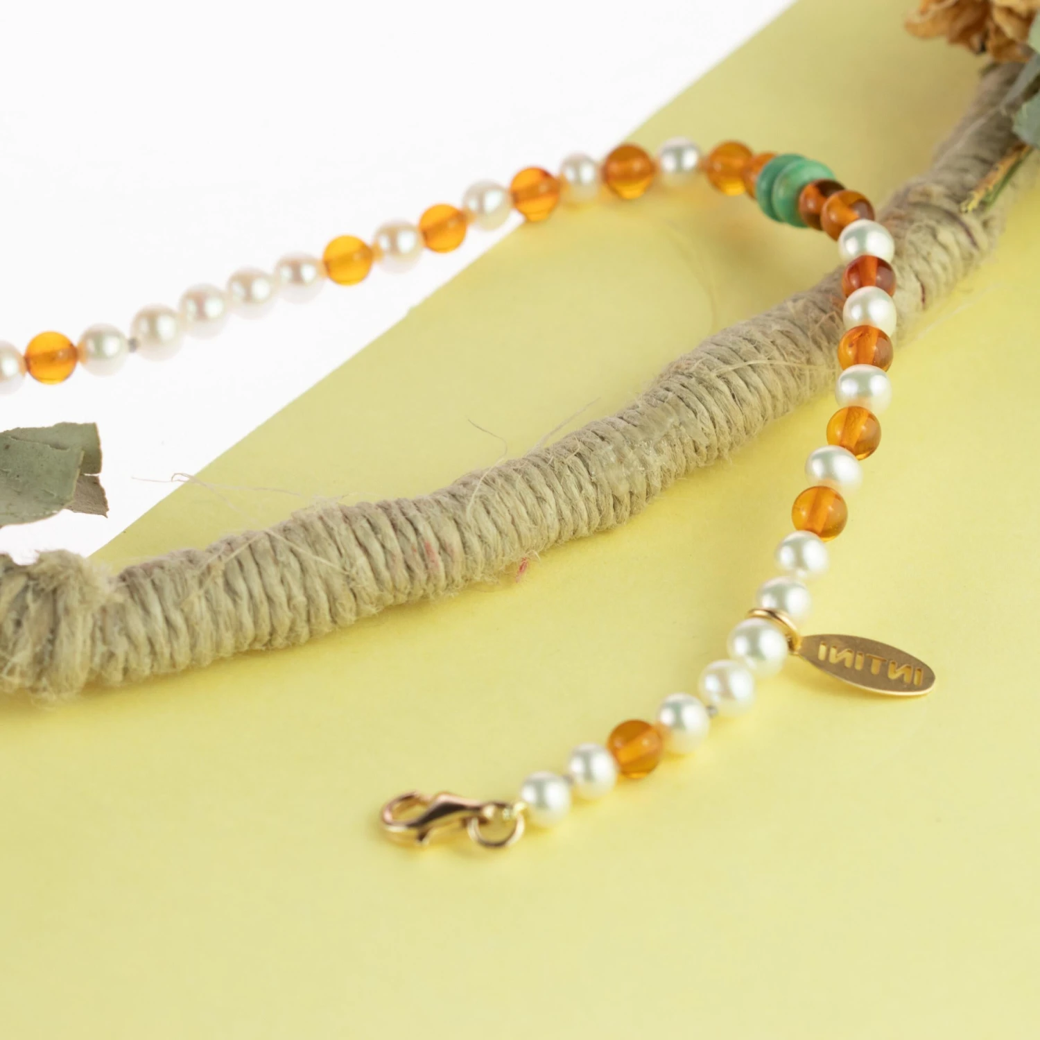 9 Karat Gold Freshwater Pearls Baltic Amber Rondelle Turquoise Beaded Bracelet 5 9 Karat Gold Freshwater Pearls Baltic Amber Rondelle Turquoise Beaded Bracelet – Image 3