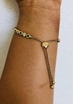 2.71 Carat Emerald Diamond Yellow Gold Flexible Bracelet -Mode Bijouterie Magasin BREM100 G master