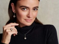 4.13 Carat White Topaz Diamond Sterling Silver Yellow Gold Pendant Necklace -Mode Bijouterie Magasin BSM 2191 master