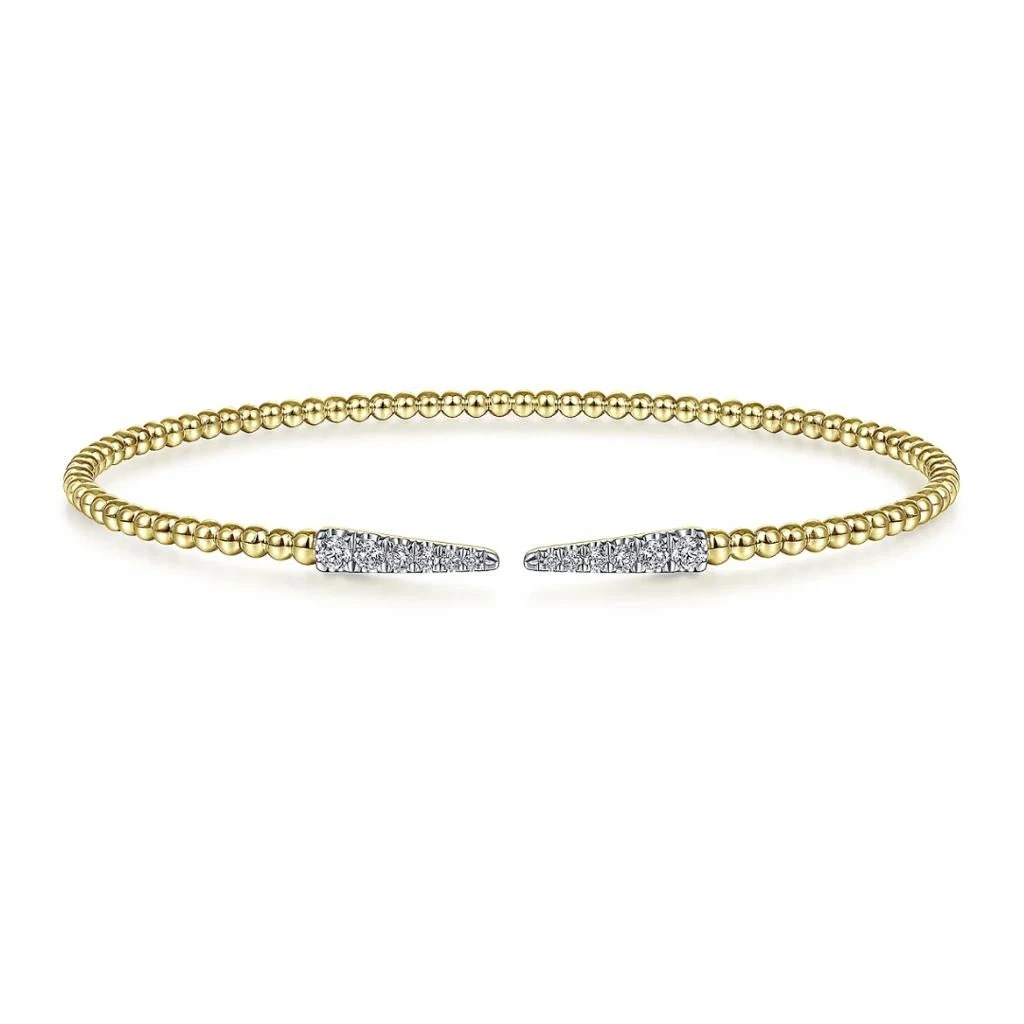 Diamond Spike Bracelet Flexible Cuff Bangle, .26 Carats BG4216-62W45JJ LV 14kt 8 Diamond Spike Bracelet Flexible Cuff Bangle, .26 Carats BG4216-62W45JJ LV 14kt – Image 6