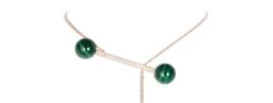 MALACHITE Diamonds Rose Gold Necklace 9 MALACHITE Diamonds Rose Gold Necklace -Mode Bijouterie Magasin Be ne dicteDeBoysson RockPunkVert 1 master