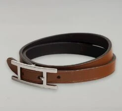 Hermes Behapi Double Tour Bracelet Black / Fauve Size T4 17.5cm 8 Hermes Behapi Double Tour Bracelet Black / Fauve Size T4 17.5cm -Mode Bijouterie Magasin Behapi Double Tour bracelet noir fauve 3 master