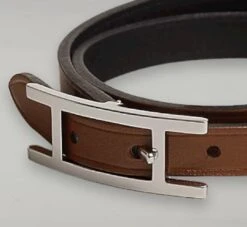 Hermes Behapi Double Tour Bracelet Black / Fauve Size T4 17.5cm 9 Hermes Behapi Double Tour Bracelet Black / Fauve Size T4 17.5cm -Mode Bijouterie Magasin Behapi Double Tour bracelet noir fauve 4 master