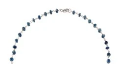 Blue Sapphire Wire Wrap Necklace, White Gold 8 Blue Sapphire Wire Wrap Necklace, White Gold -Mode Bijouterie Magasin Blue Sapphire WR C master