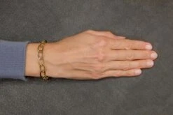 Alex Jona 18 Karat Yellow Gold Link Chain Bracelet -Mode Bijouterie Magasin Bracciale 4 indossato 1 master