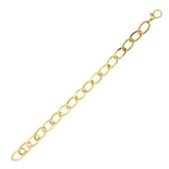 Alex Jona 18 Karat Yellow Gold Link Chain Bracelet -Mode Bijouterie Magasin Bracciale 4 master