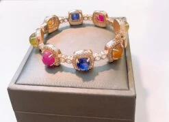 Bochic Capri” Multi Natural Gem Bangle Set In 22k Gold & Silver -Mode Bijouterie Magasin C5DFE93C 8C13 4540 9903 292CB02C63B0 master