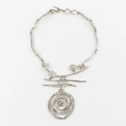 Christian Lacroix Brutalist Silvered Jeweled Choker Necklace 18 Christian Lacroix Brutalist Silvered Jeweled Choker Necklace -Mode Bijouterie Magasin CHRISTIAN LACROIX NECKLACE COL332 4 master