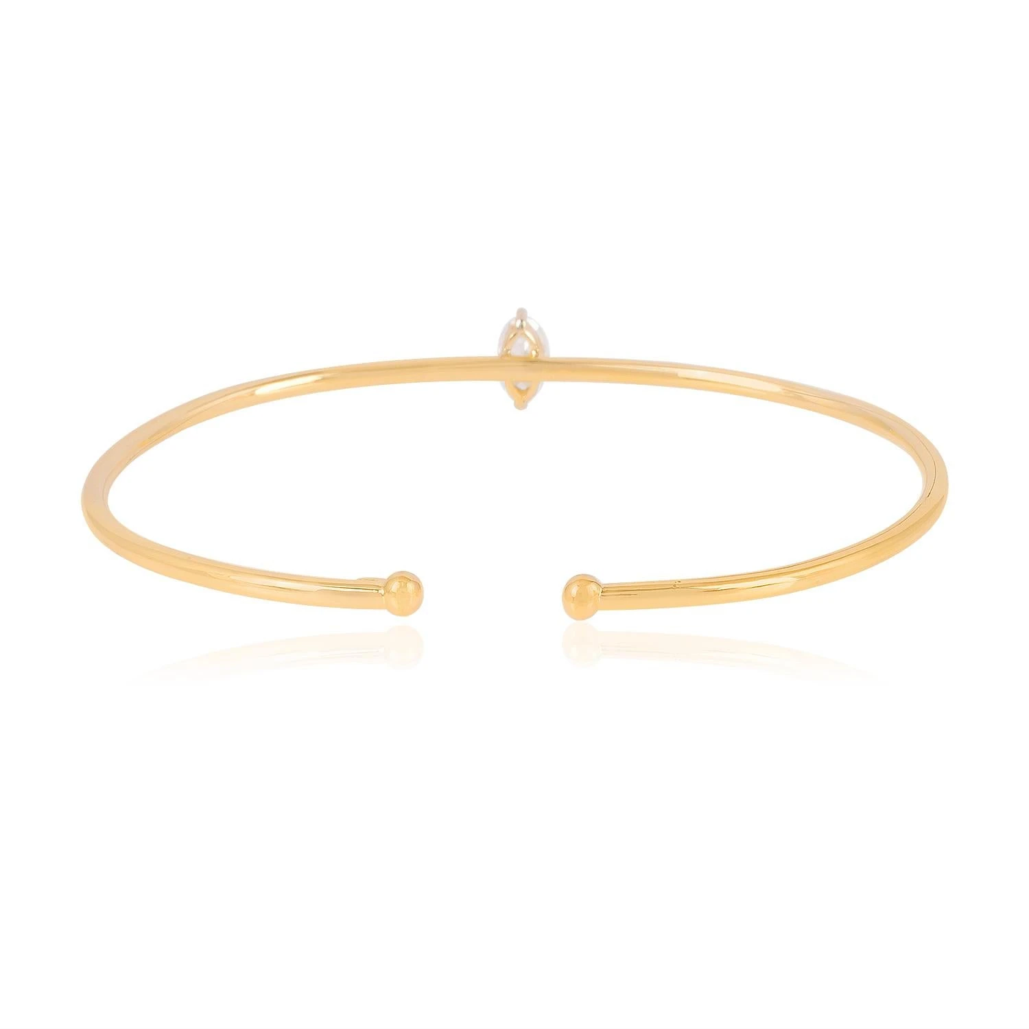 0.47 Carat Solitaire Diamond Bangle Bracelet 18 Karat Yellow Gold Fine Jewelry 7 0.47 Carat Solitaire Diamond Bangle Bracelet 18 Karat Yellow Gold Fine Jewelry – Image 5