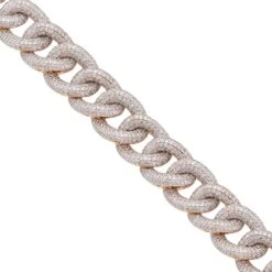 12.75 Carat SI/HI Diamond Pave Cuban Link Chain Bracelet 14 Karat Yellow Gold -Mode Bijouterie Magasin CN 24498 41805 3 master